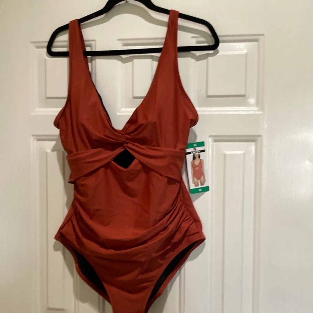 DKNY One Piece Swimsuit in Rust swimsuit